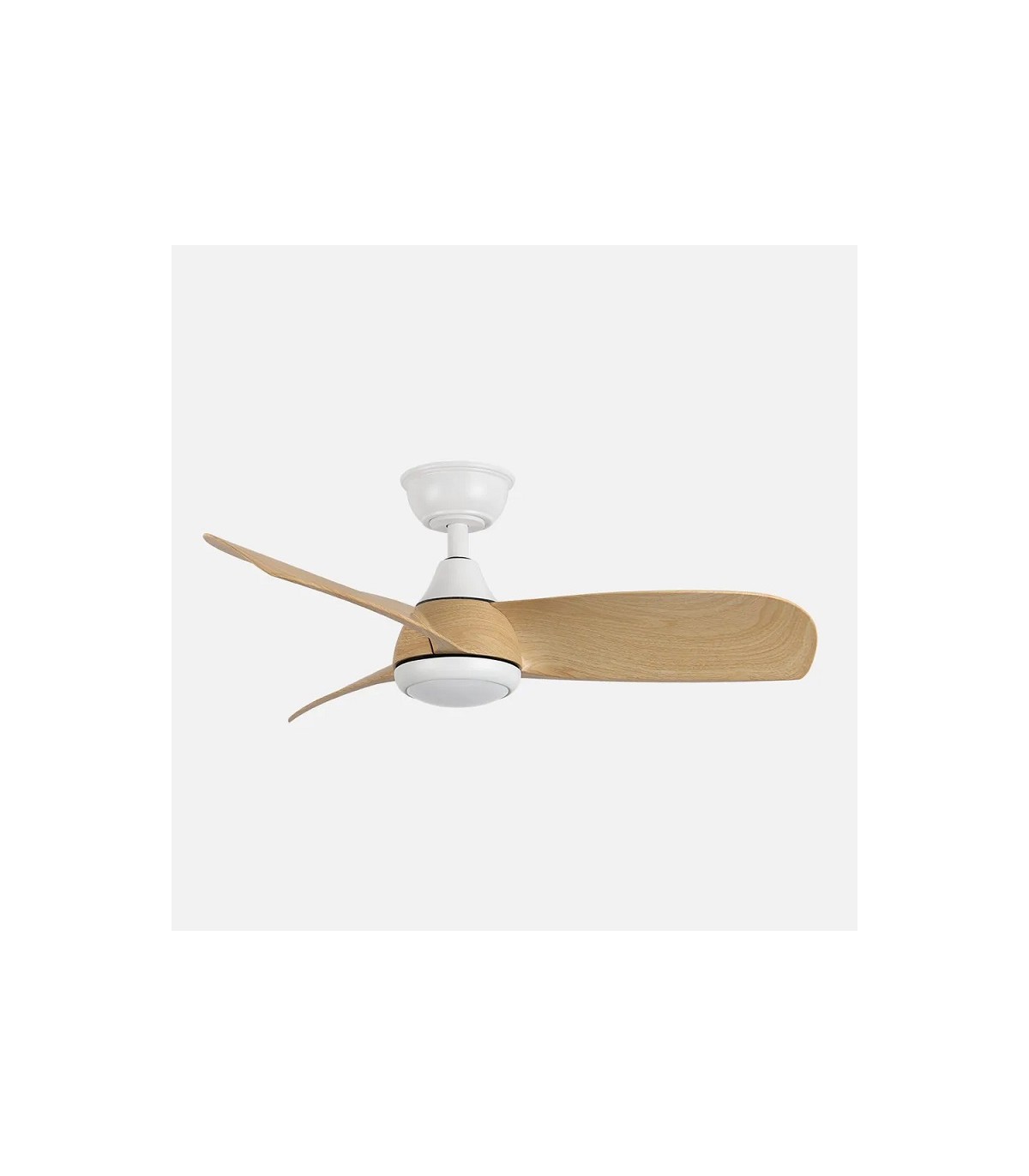 Ventilador de Techo ATOMO Blanco DC 24W 2640Lm 3 Aspas Haya CCT