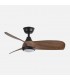 Ventilador de Techo ATOMO Negro DC 24W 2640Lm 3 Aspas Madera Oscura CCT