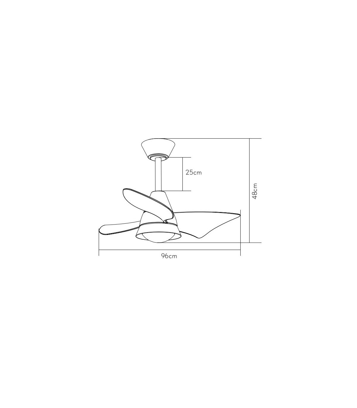 Ventilador de Techo JAGUAR Blanco DC 30W 3000Lm 3 Aspas Blanco CCT