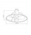 Ventilador de Techo OPORTO XS APP Blanco DC 46W 4600Lm 3 Aspas Haya CCT