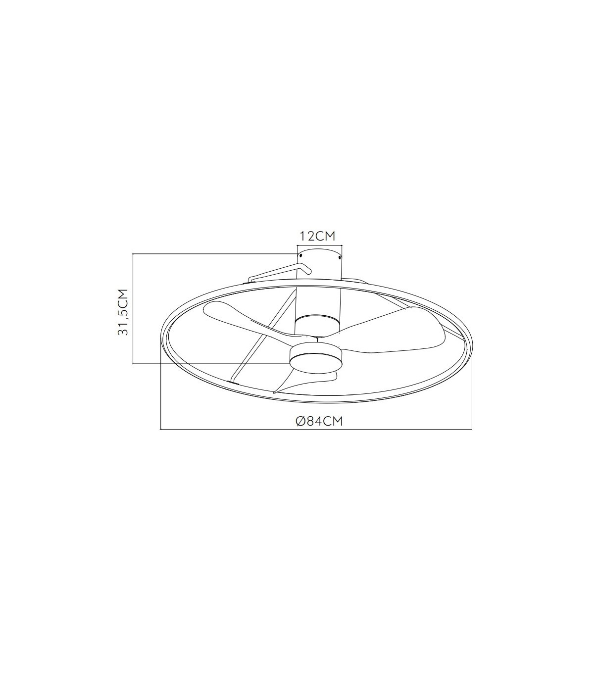 Ventilador de Techo OPORTO APP Blanco DC 56W 5600Lm 3 Aspas Haya CCT