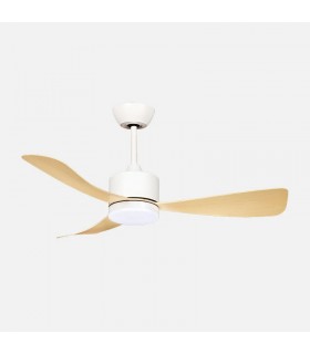 Ventilador de Techo YESTE Blanco DC 18W 2250Lm 3 Aspas Haya CCT