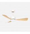 Ventilador de Techo YESTE Blanco DC 18W 2250Lm 3 Aspas Haya CCT