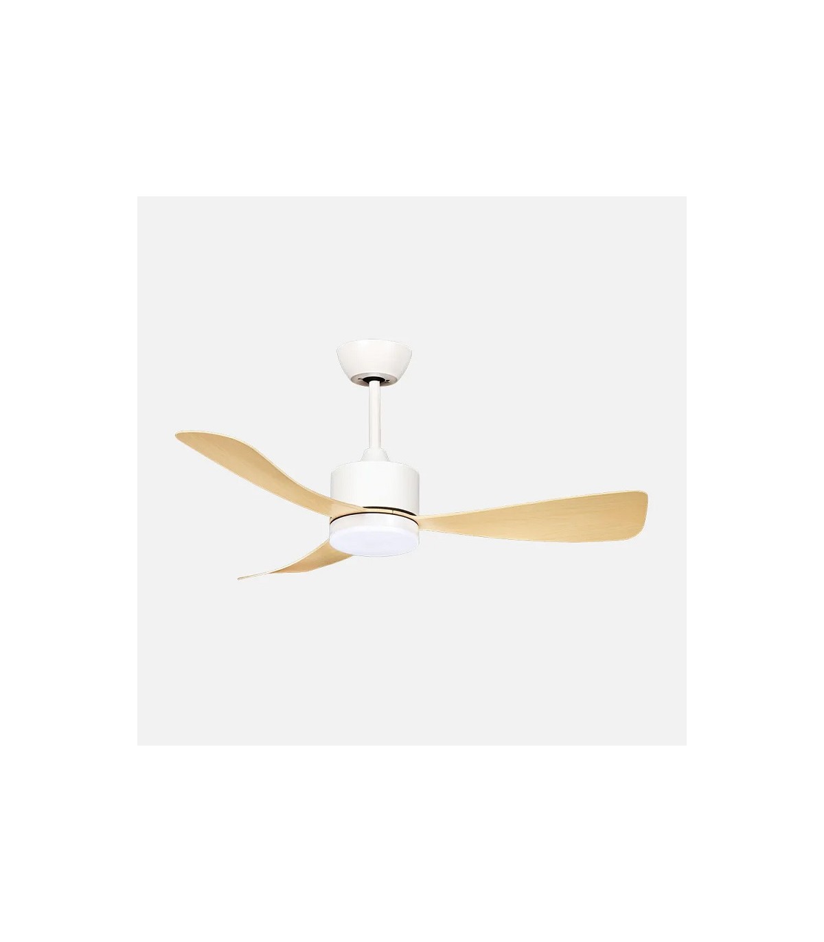 Ventilador de Techo YESTE Blanco DC 18W 2250Lm 3 Aspas Haya CCT