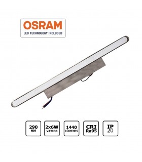 Aplique LED de pared 12W 1.440Lm IP20 4500K Niquel Page
