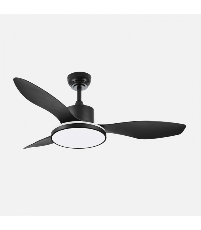 Ventilador de Techo MANDALA Negro DC 48+7W 4080Lm 3 Aspas Negro CCT+RGB
