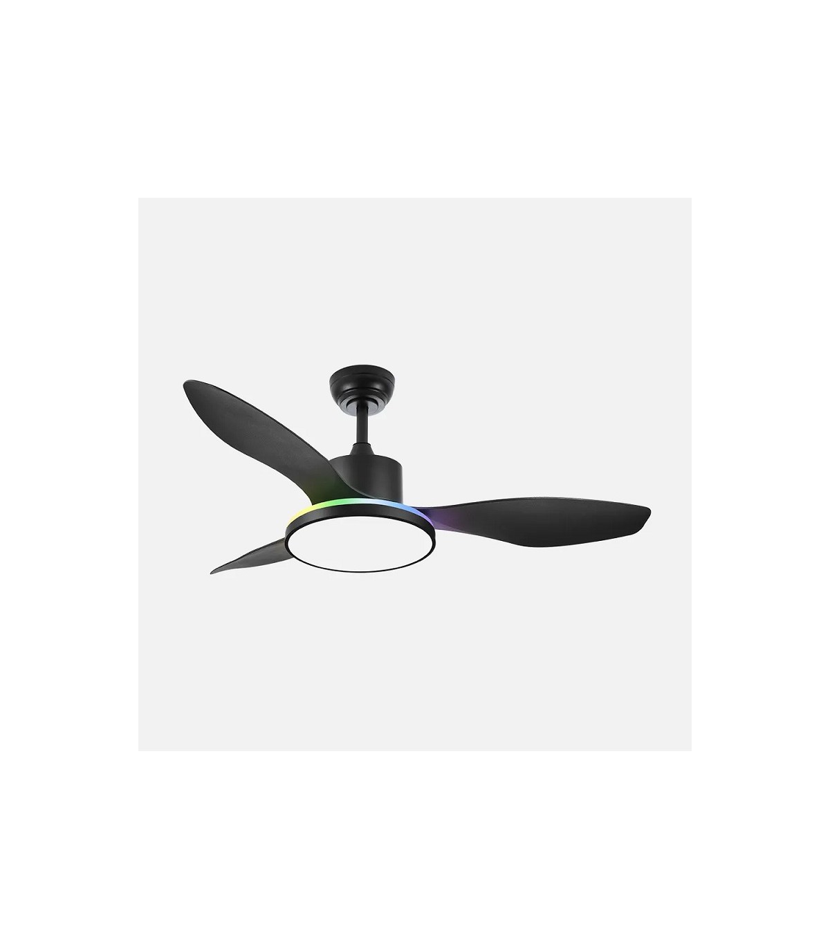 Ventilador de Techo MANDALA Negro DC 48+7W 4080Lm 3 Aspas Negro CCT+RGB