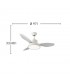 Ventilador Led Hayate XS DC 24W 2650Lm 3 Aspas Blanco CCT