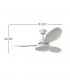 Ventilador Datoo Blanco DC 48W 4080Lm 3 Aspas Blanco CCT
