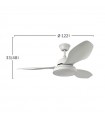 Ventilador Datoo Blanco DC 48W 4080Lm 3 Aspas Blanco CCT