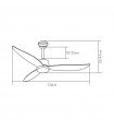 Ventilador de Techo GENIL Blanco DC 24W 2424Lm 3 Aspas Blanco/Haya CCT
