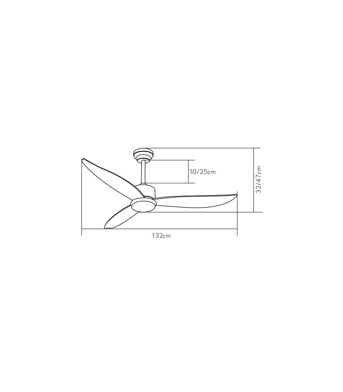 Ventilador de Techo GENIL Blanco DC 24W 2424Lm 3 Aspas Blanco/Haya CCT