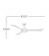 Ventilador de Techo TORMOS Blanco DC 18W 2250Lm 3 Aspas Blanco CCT