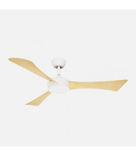 Ventilador de Techo TORMOS Blanco DC 18W 2250Lm 3 Aspas Haya CCT