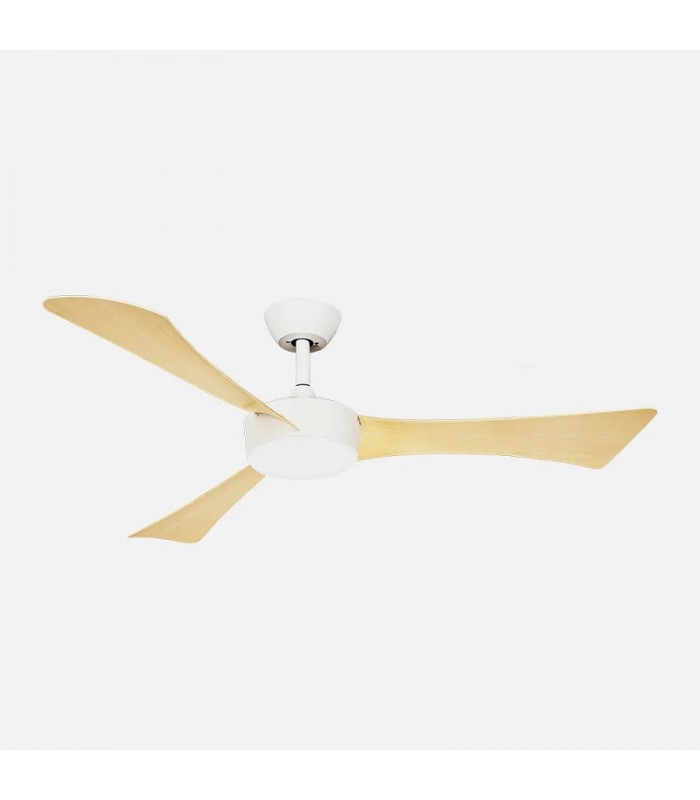Ventilador de Techo TORMOS Blanco DC 18W 2250Lm 3 Aspas Haya CCT