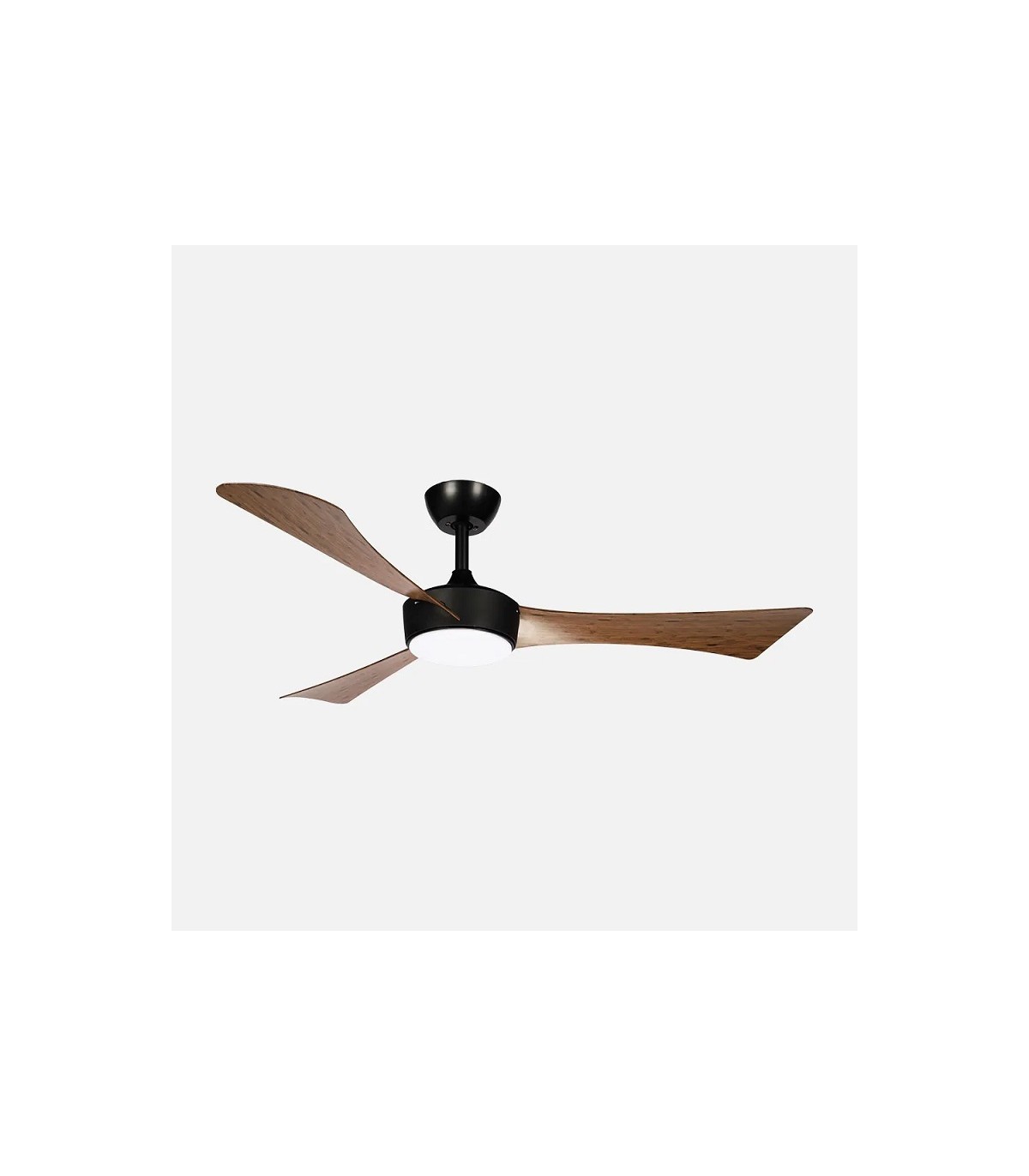 Ventilador de Techo TORMOS Negro DC 18W 2250Lm 3 Aspas Roble CCT