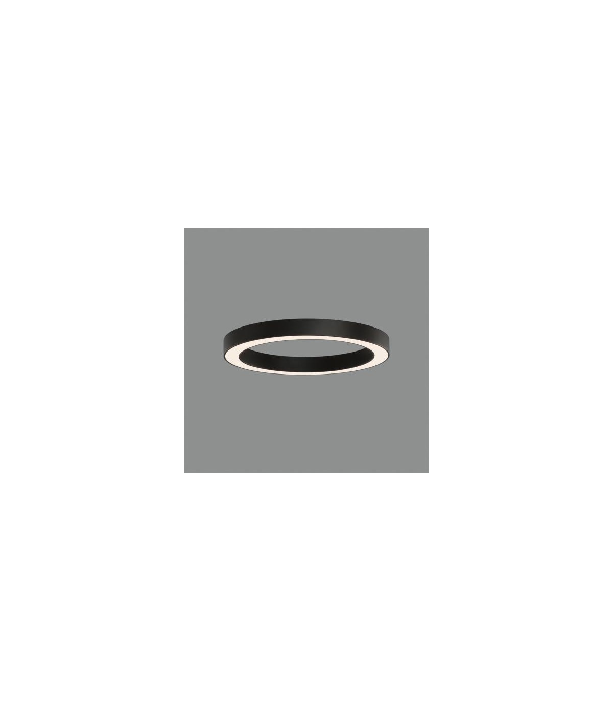 Plafón ALISO 60cm 50W 4945Lm Negro 2700K-3000K-4000K Slide Switch