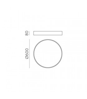 Plafón Led MINSK Blanco 60cm 39W 6050Lm 2700K-3000K-4000K Slide Switch