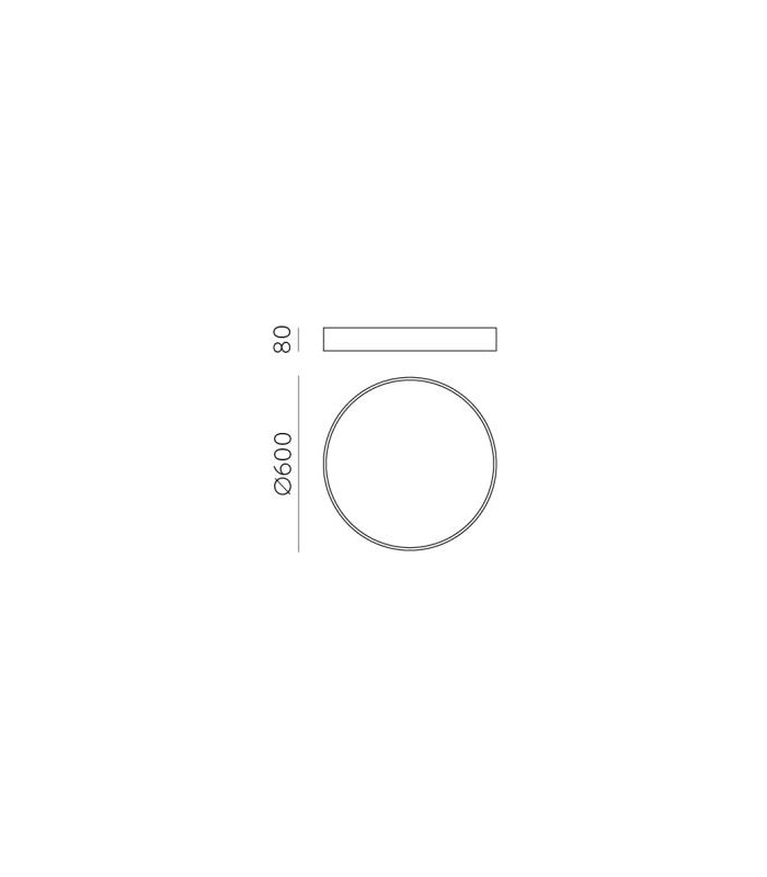 Plafón Led MINSK Blanco 60cm 39W 6050Lm 2700K-3000K-4000K Slide Switch