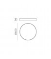 Plafón Led MINSK Blanco 60cm 39W 6050Lm 2700K-3000K-4000K Slide Switch