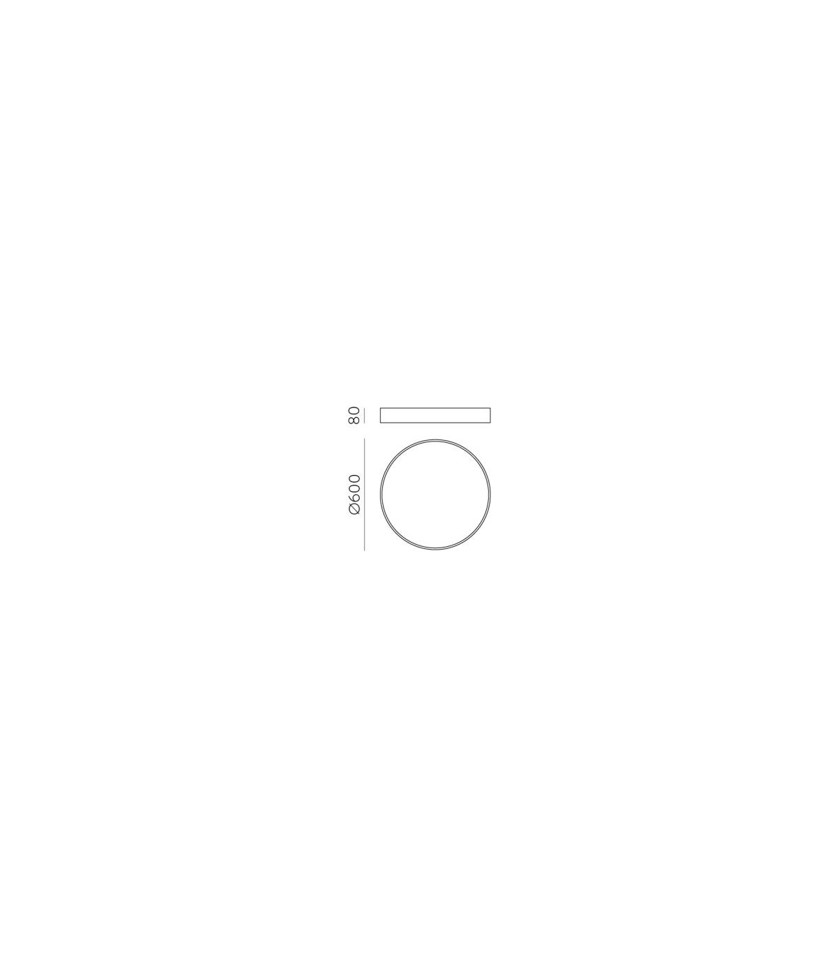 Plafón Led MINSK Blanco 60cm 39W 6050Lm 2700K-3000K-4000K Slide Switch