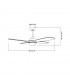 Ventilador de Techo LIVORNO DC Blanco 30W 3250Lm 4 Aspas Blanco CCT