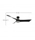 Ventilador de Techo TEMPEL DC Negro/Cuero 26W 2950Lm 3 Aspas CCT