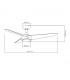 Ventilador de Techo PATRAS Blanco DC 24W 2424Lm 3 Aspas CCT