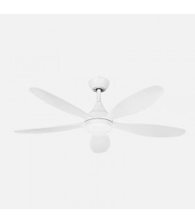 Ventilador de Techo TOBARRA Blanco DC 18W 2250Lm 5 Aspas Blanco CCT