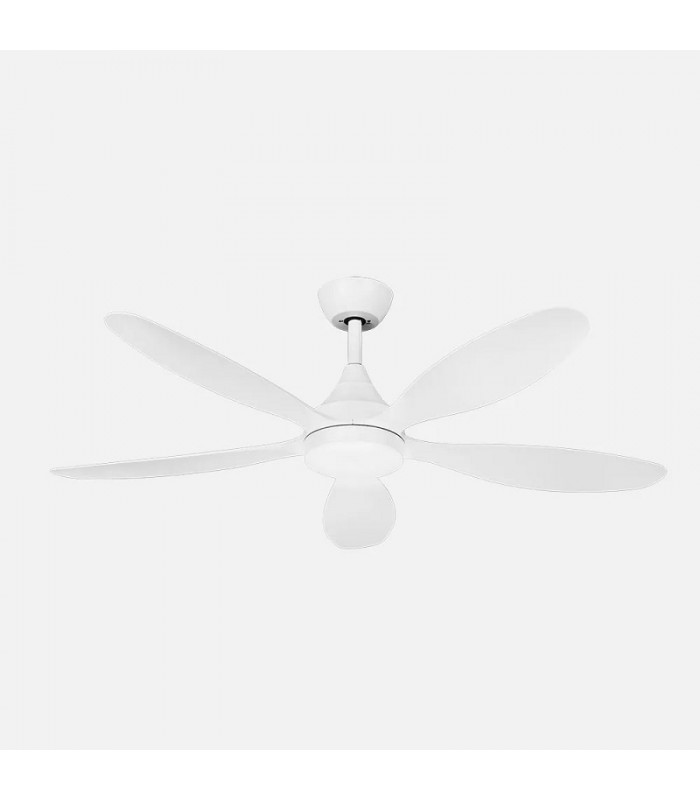 Ventilador de Techo TOBARRA Blanco DC 18W 2250Lm 5 Aspas Blanco CCT