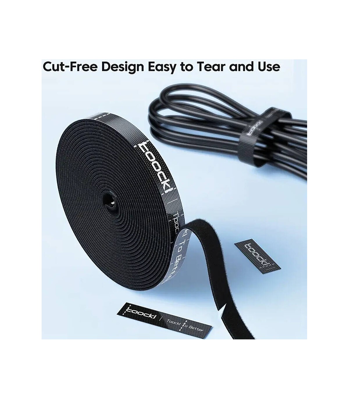 Cinta Velcro TOOCKI Para Cables 10mm 5 Metros