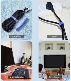 Cinta Velcro TOOCKI Para Cables 10mm 5 Metros