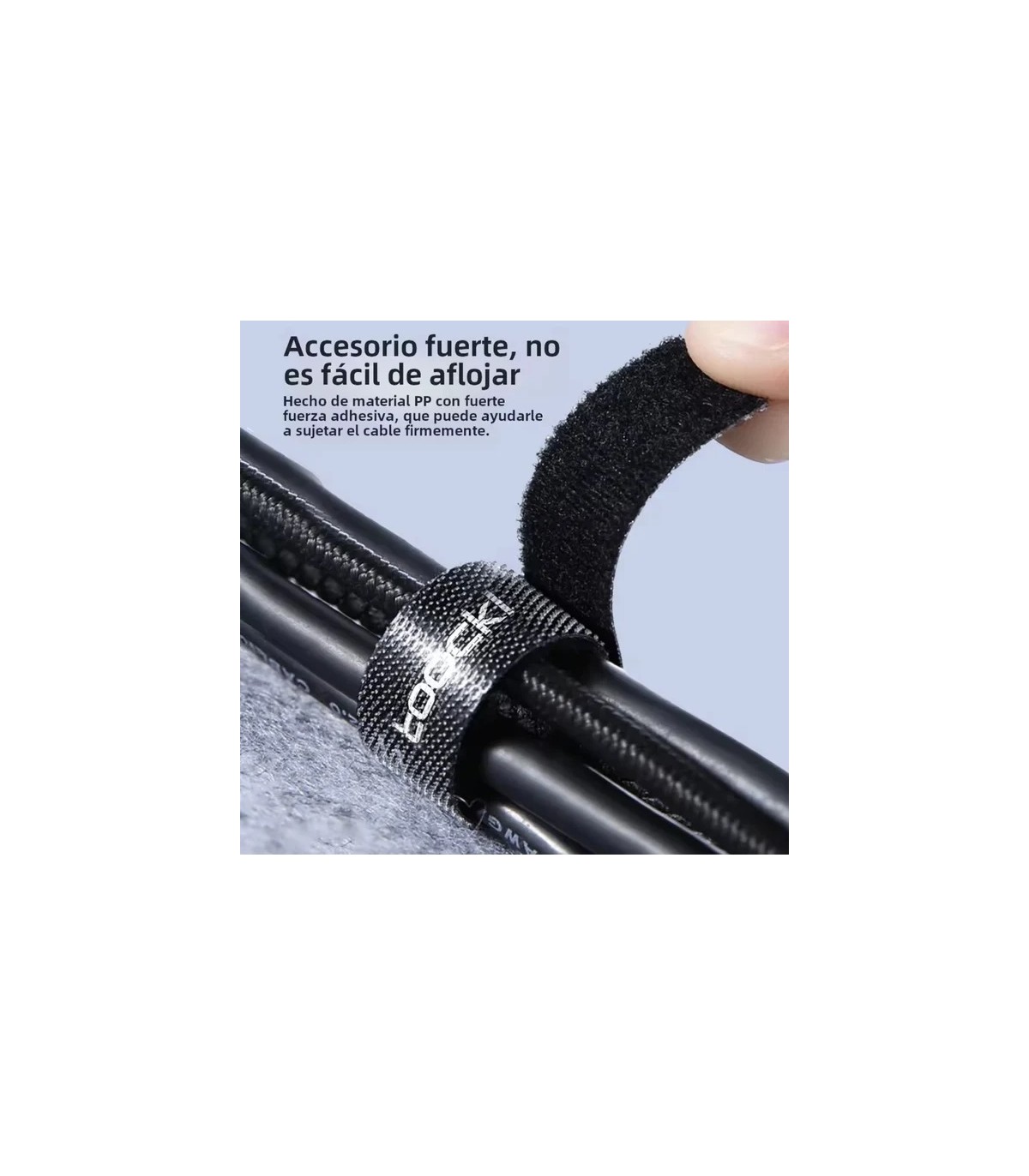 Cinta Velcro TOOCKI Para Cables 10mm 5 Metros