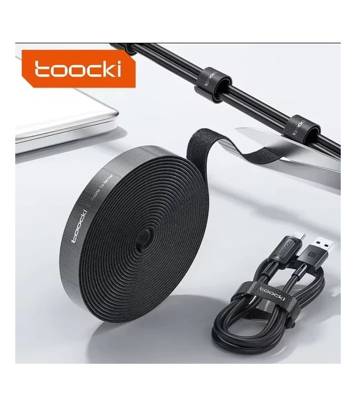 Cinta Velcro TOOCKI Para Cables 10mm 5 Metros