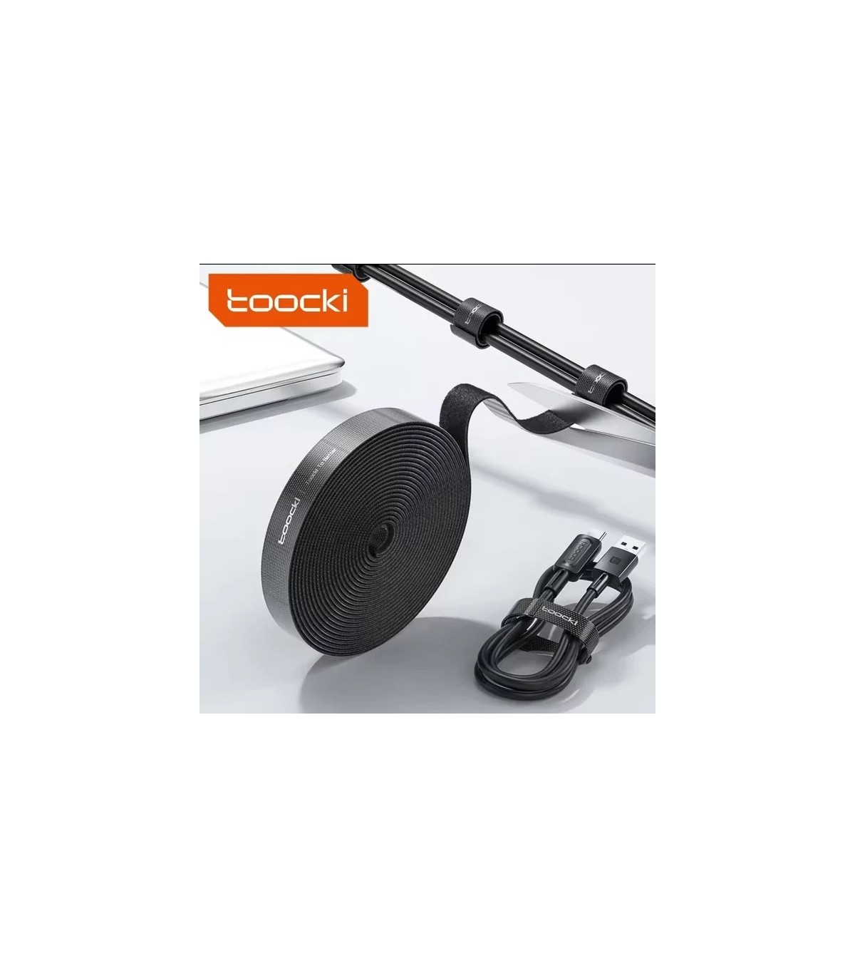 Cinta Velcro TOOCKI Para Cables 10mm 5 Metros
