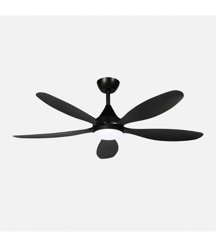Ventilador de Techo TOBARRA Negro DC 18W 2250Lm 5 Aspas Negro CCT