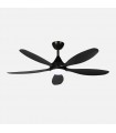 Ventilador de Techo TOBARRA Negro DC 18W 2250Lm 5 Aspas Negro CCT
