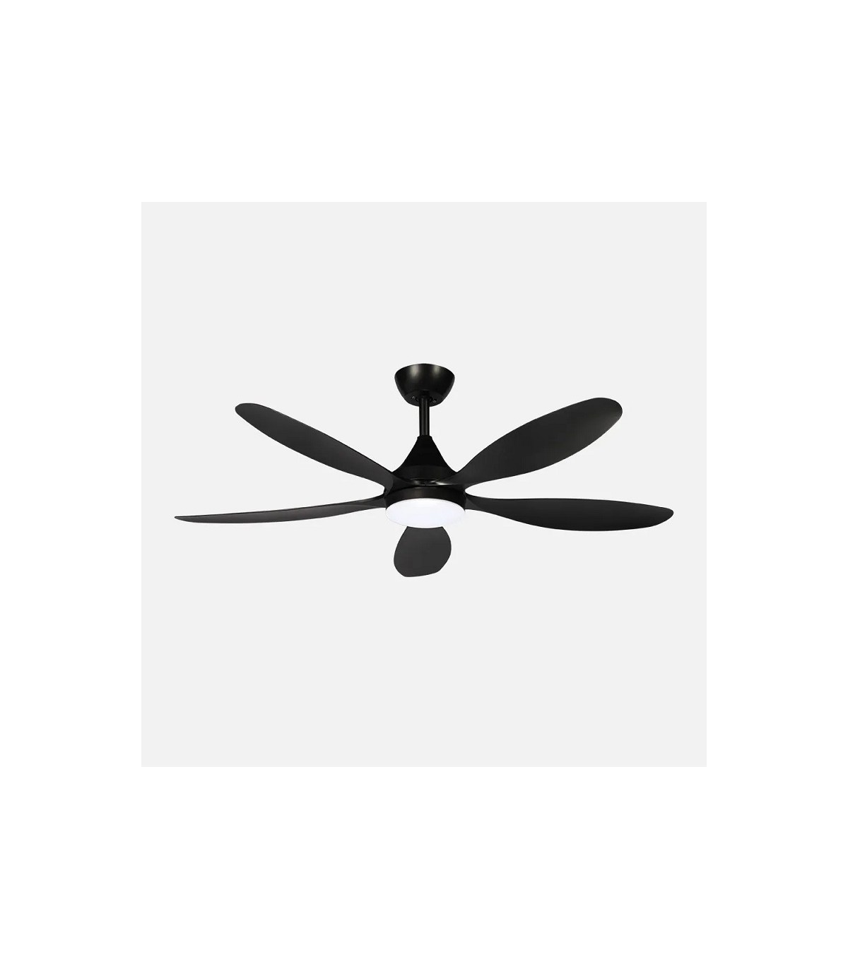 Ventilador de Techo TOBARRA Negro DC 18W 2250Lm 5 Aspas Negro CCT