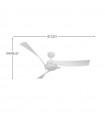 Ventilador de Techo TARENTO DC Blanco 24W 2424Lm 3 Aspas Blanco CCT
