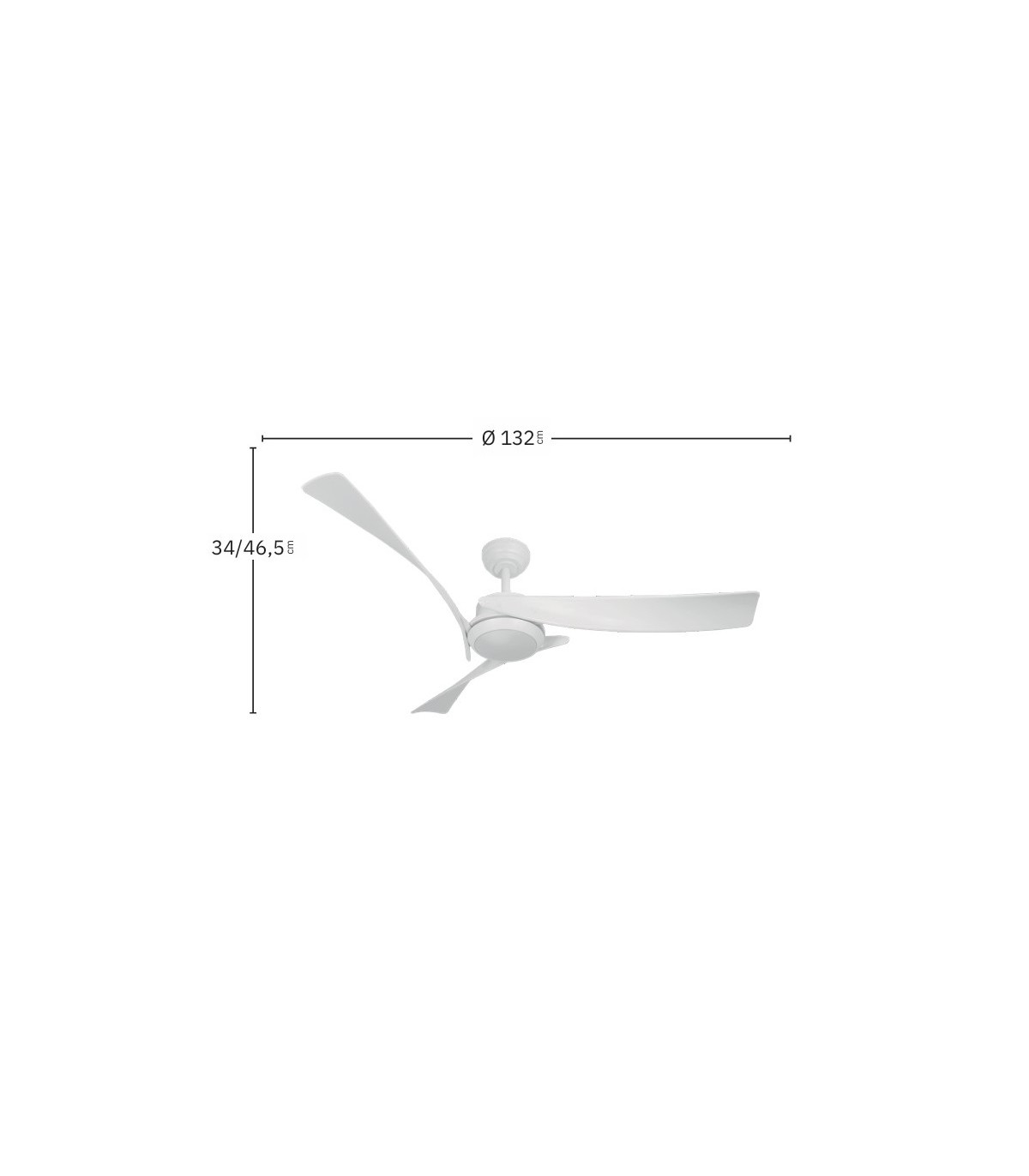 Ventilador de Techo TARENTO DC Blanco 24W 2424Lm 3 Aspas Blanco CCT