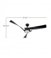 Ventilador de Techo TARENTO DC Negro 24W 2424Lm 3 Aspas Negro CCT