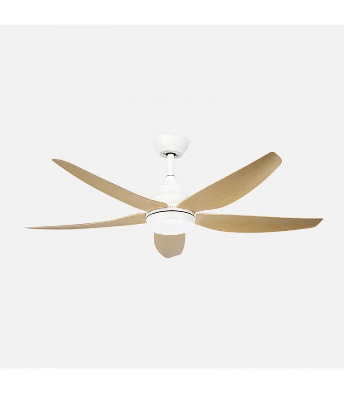 Ventilador de Techo ELDA Blanco DC 18W 2250Lm 5 Aspas Haya CCT