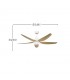 Ventilador de Techo ELDA Blanco DC 18W 2250Lm 5 Aspas Haya CCT