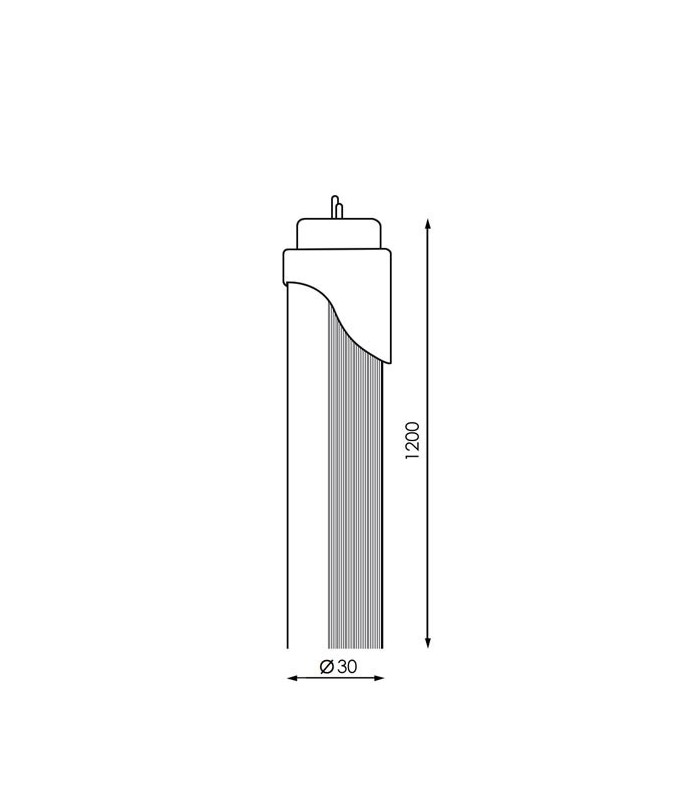 Tubo LED 120cm 20W 2.000Lm 120º IP42 G13 VERDE
