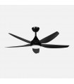 Ventilador de Techo ELDA Negro DC 18W 2250Lm 5 Aspas Negro CCT