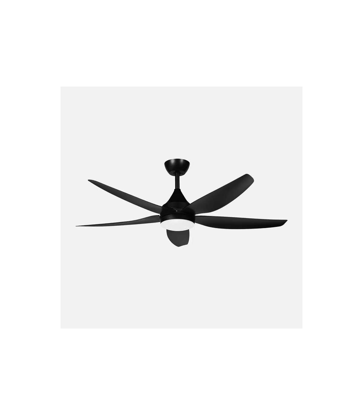 Ventilador de Techo ELDA Negro DC 18W 2250Lm 5 Aspas Negro CCT