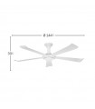 Ventilador de Techo VINAROS Blanco DC 18W 2250Lm 5 Aspas Blanco CCT