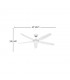 Ventilador de Techo ALTEA Blanco DC 24W 2880Lm 5 Aspas Blanco CCT