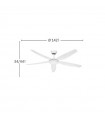 Ventilador de Techo ALTEA Blanco DC 24W 2880Lm 5 Aspas Blanco CCT