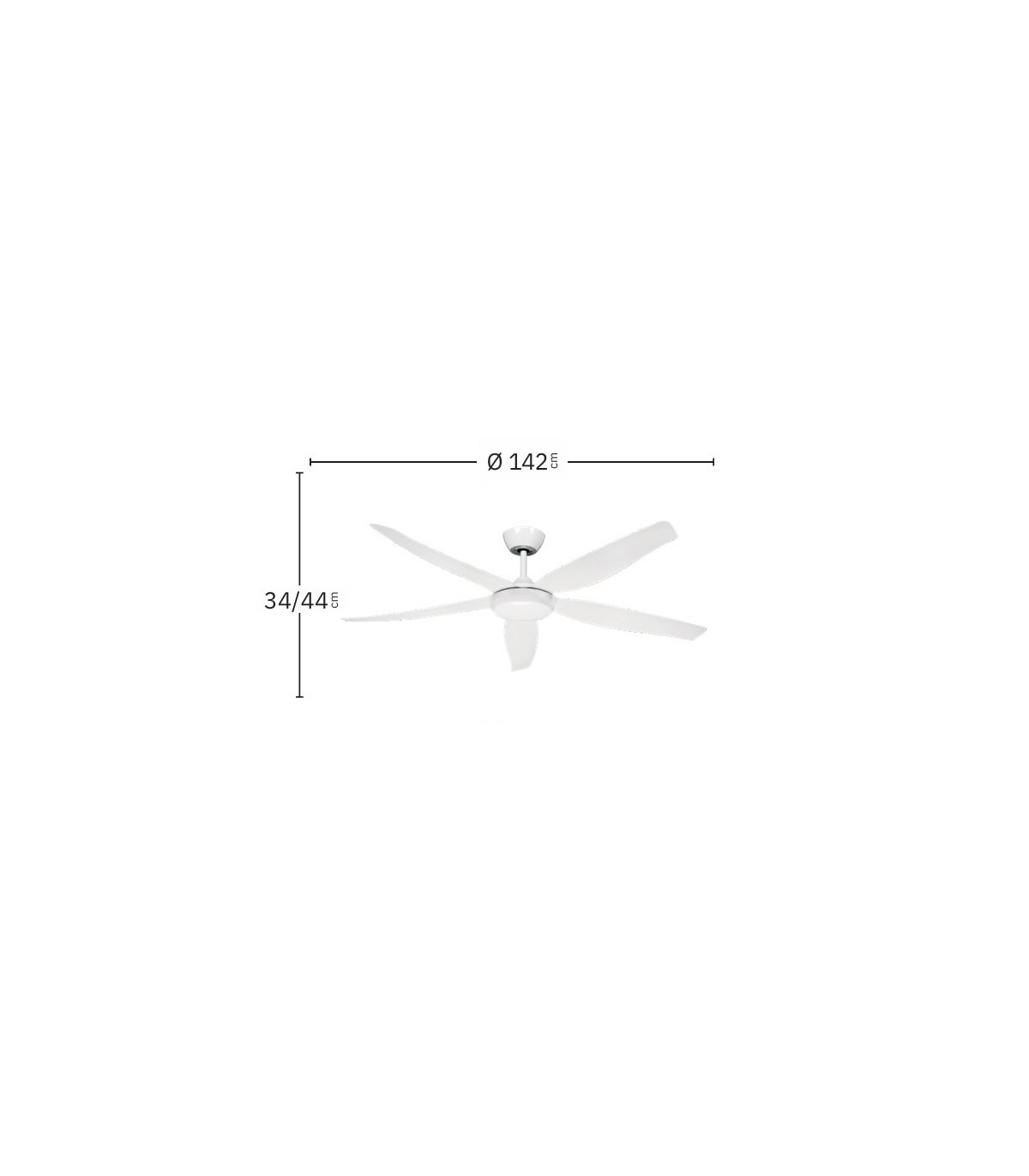 Ventilador de Techo ALTEA Blanco DC 24W 2880Lm 5 Aspas Blanco CCT